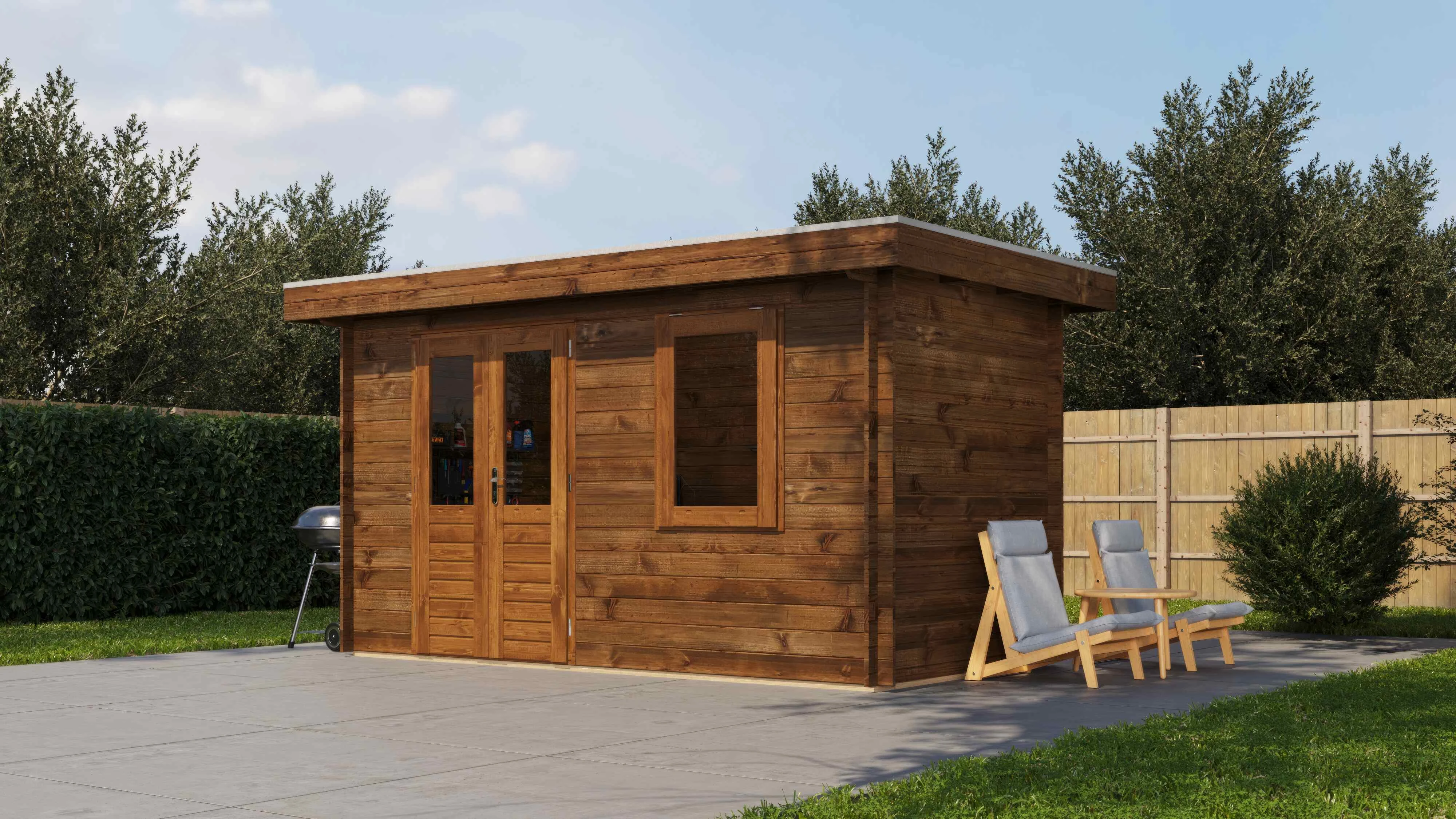 Lugarde Select Blockhaus Bocholt 400x200cm - Kesseldruck Braun