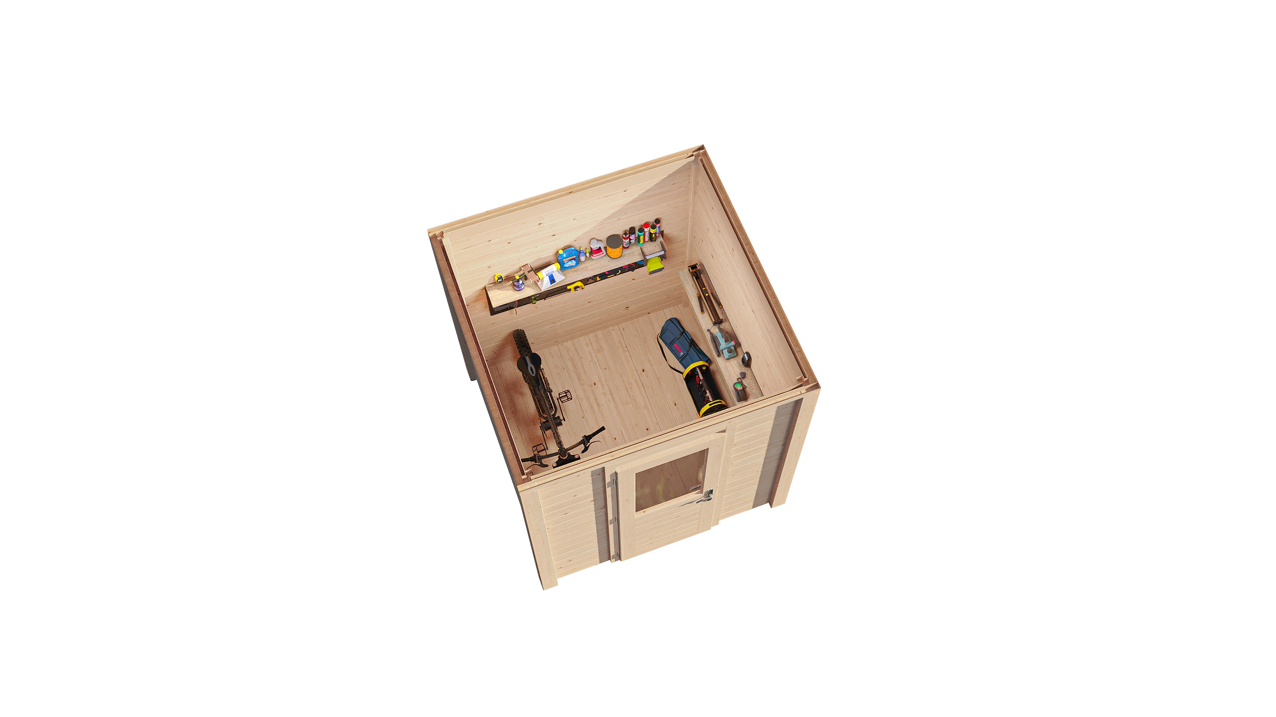 Lugarde Select Modern Gartenhaus 28mm Leipzig 200x200cm - Unbehandelt