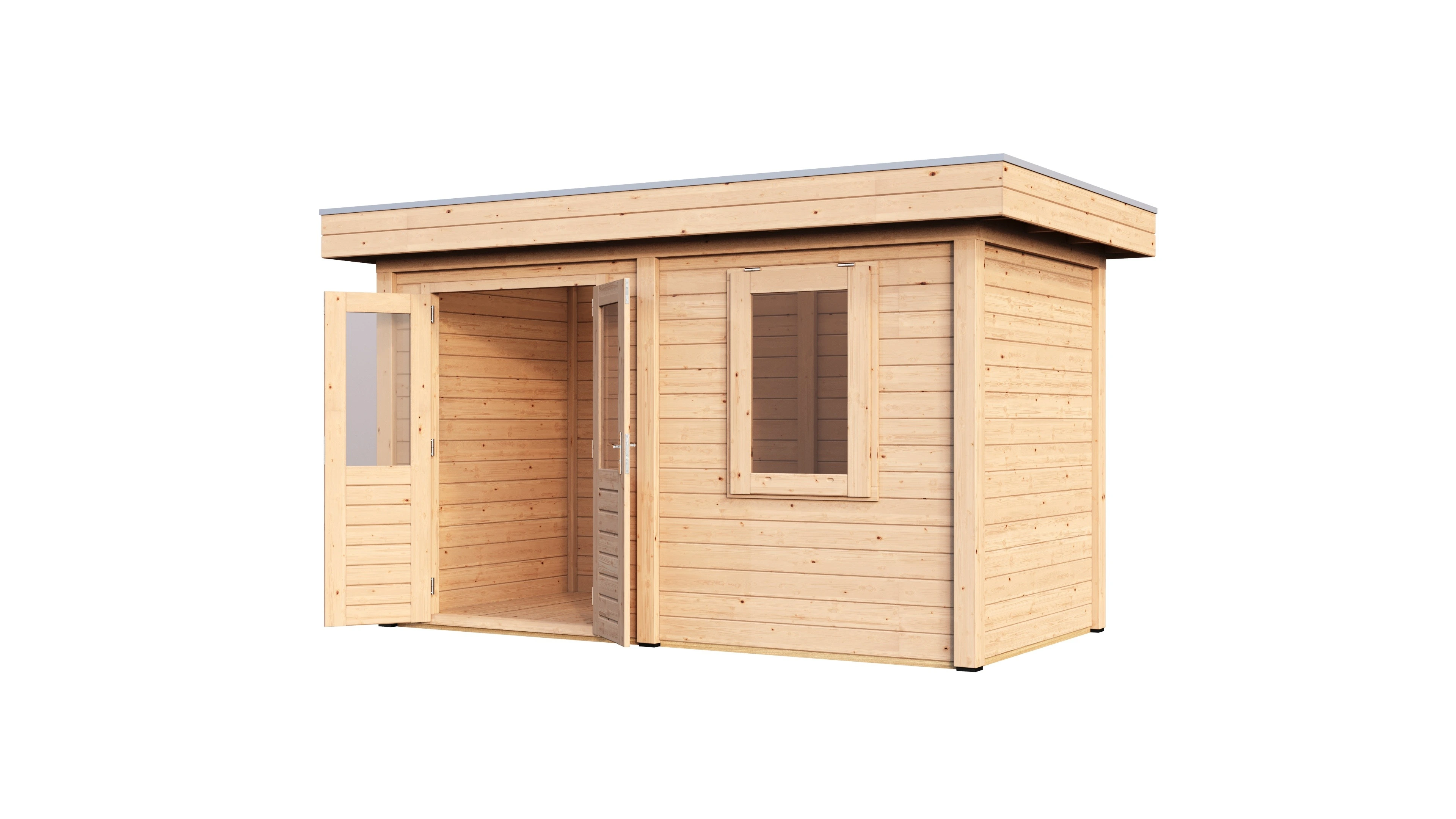 Lugarde Select Modern gartenhaus Augsburg 388x200cm - Braunes Öl