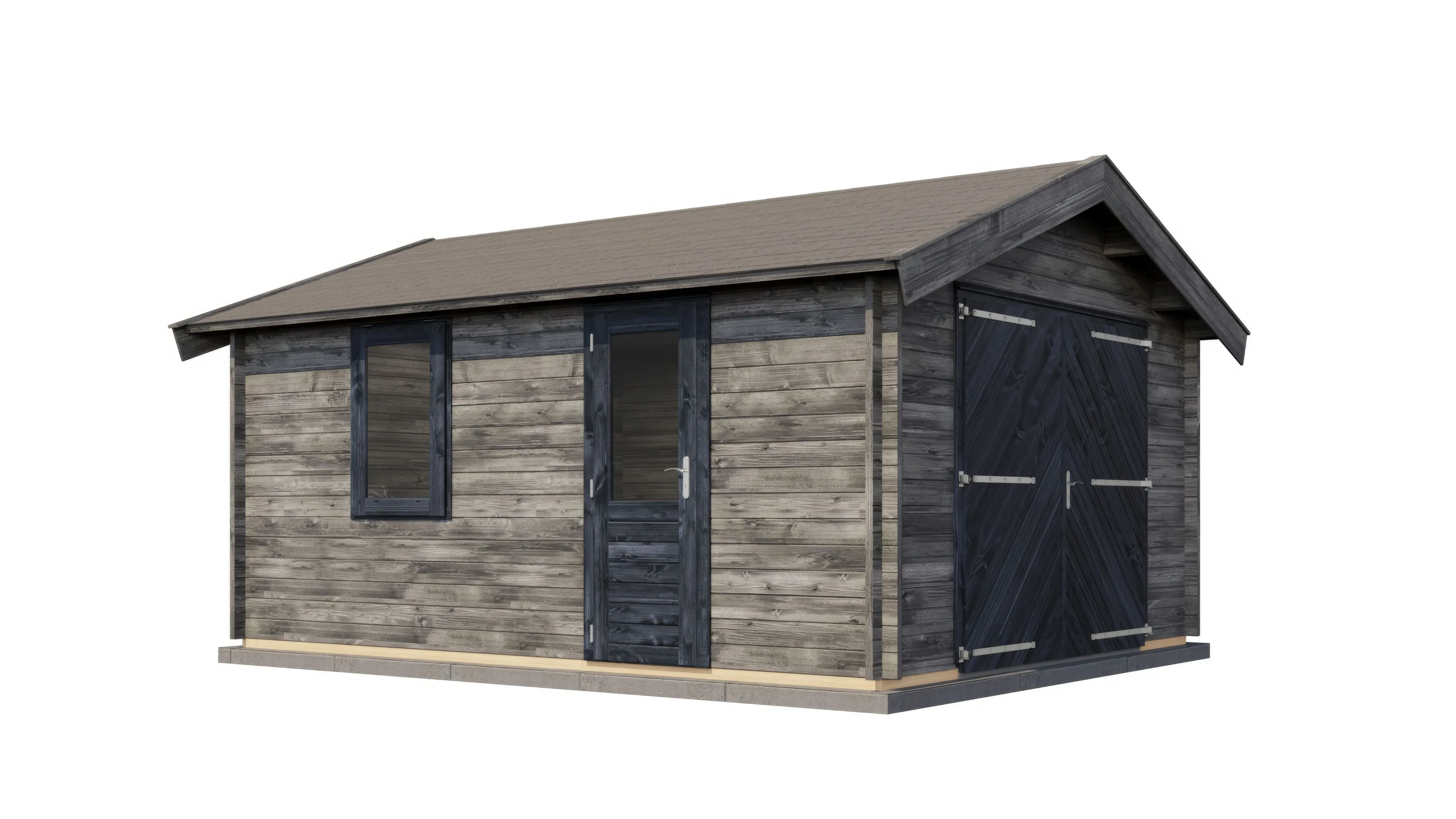 Lugarde Select Blockhaus Heidenheim Garagentor 400x500cm - Kesseldruck Grau