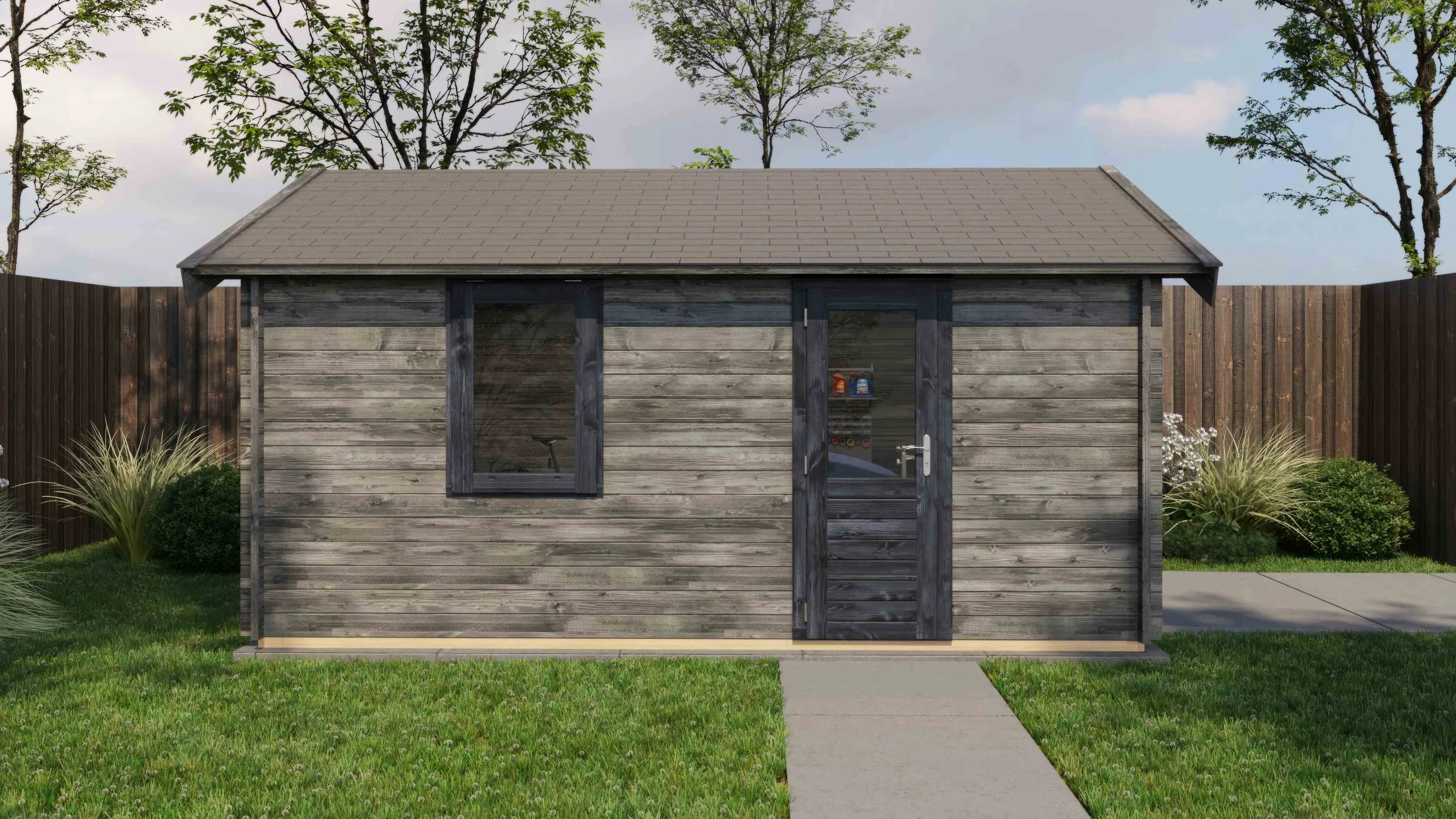 Lugarde Select Blockhaus Heidenheim Garagentor 400x500cm - Kesseldruck Grau