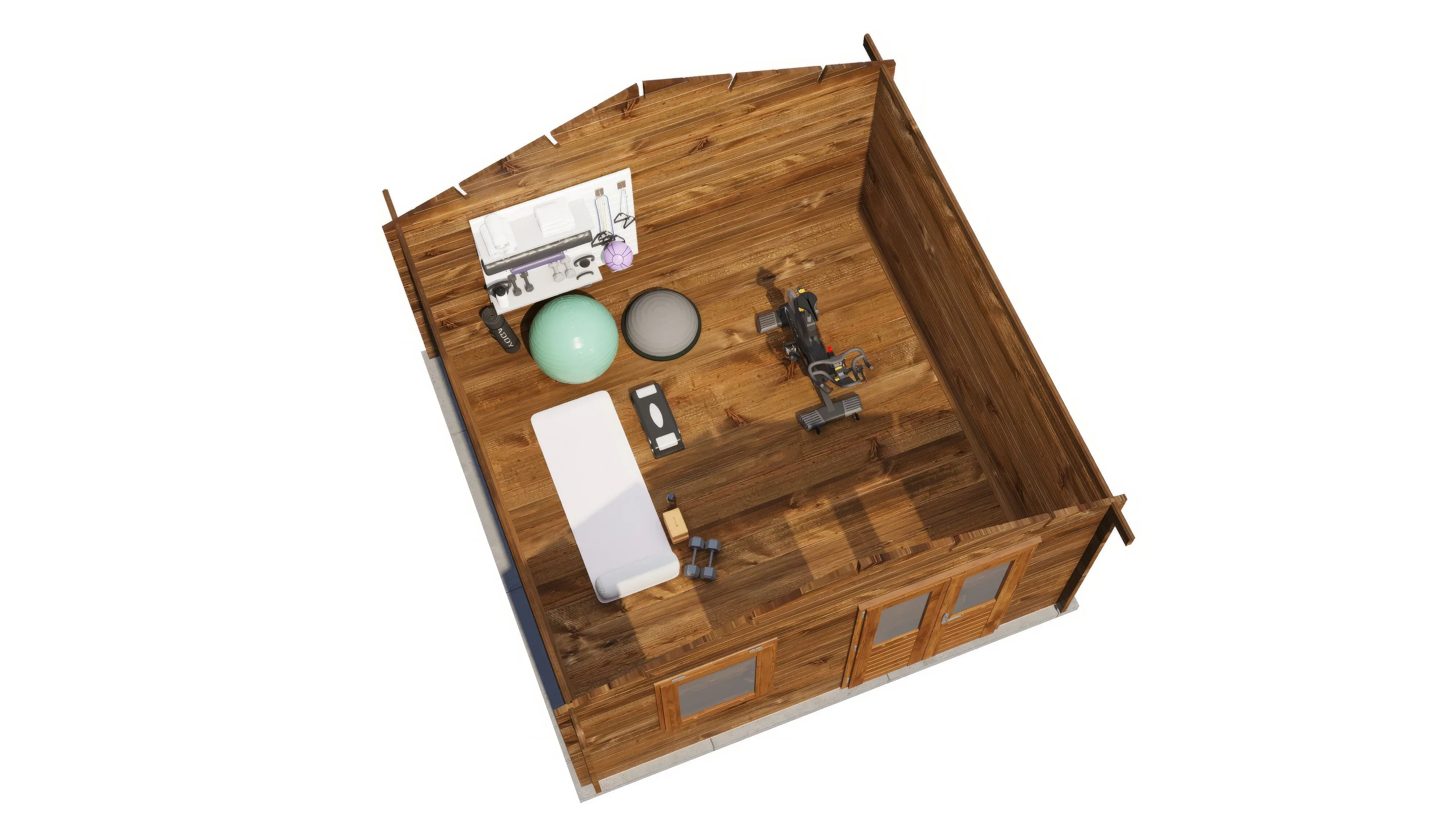 Lugarde Select Blockhaus Ingolstadt mit Garagentor 400x400cm - Kesseldruck Braun