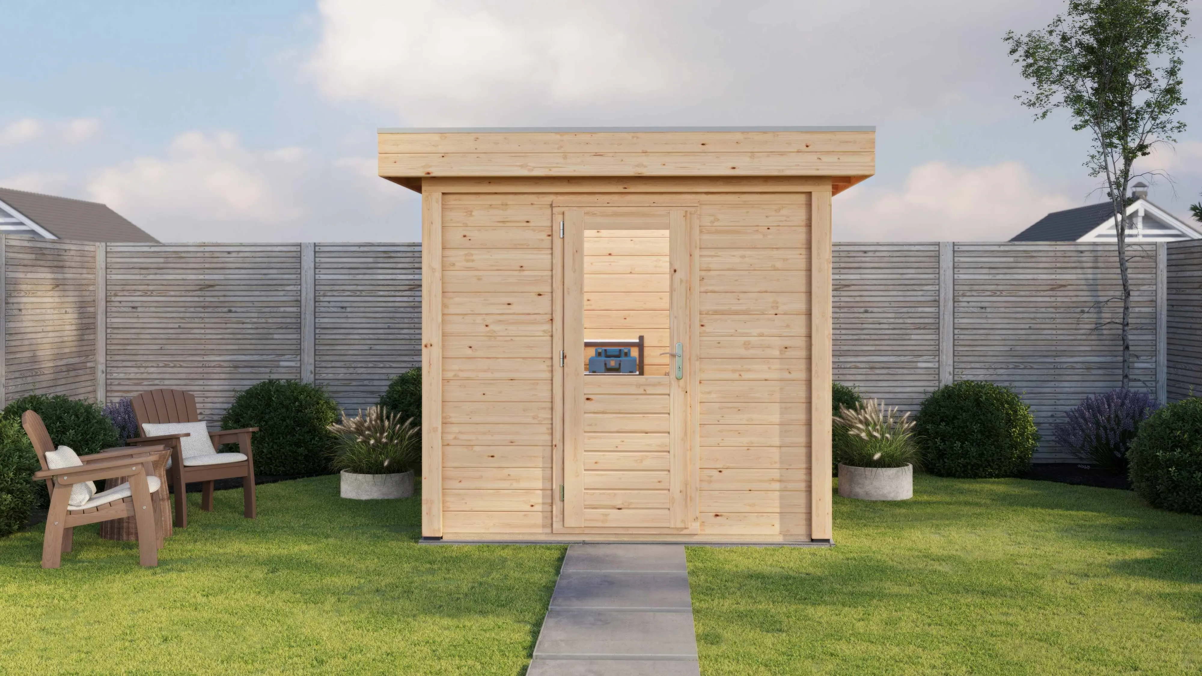 Lugarde Select Modern gartenhaus Hamburg 250x200cm - Braunes Öl